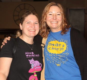 Addie Johnson, Director of Theatre Education, left and Kendra Kuhlman, Executive Director, right, the MAC, Manhattan Arts Center